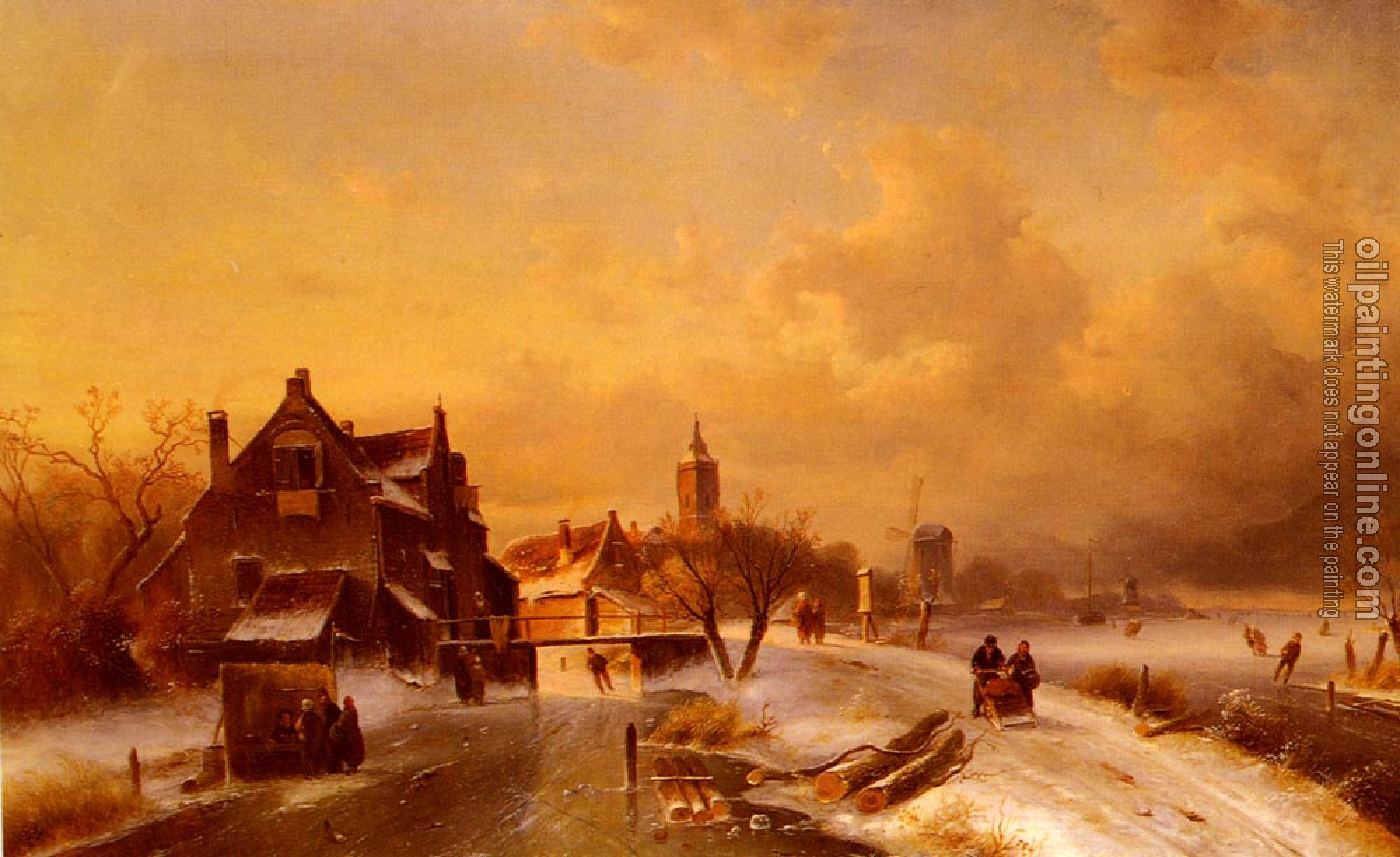 Leickert, Charles Henri Joseph - Winter and Summer Canal Scenes